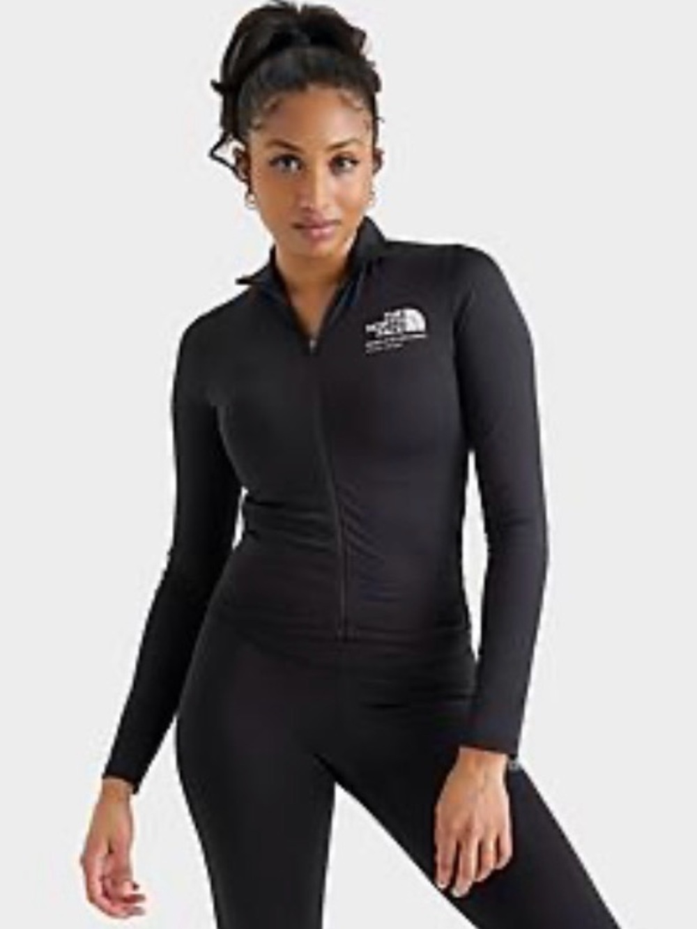 The North Face Black Women's Full-Zip Slim Active Top